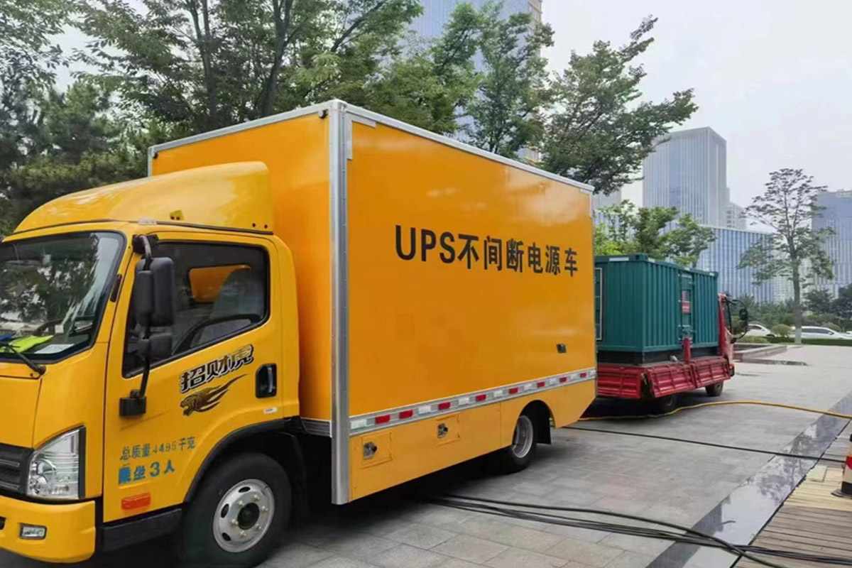 温岭发电机租赁施工现场