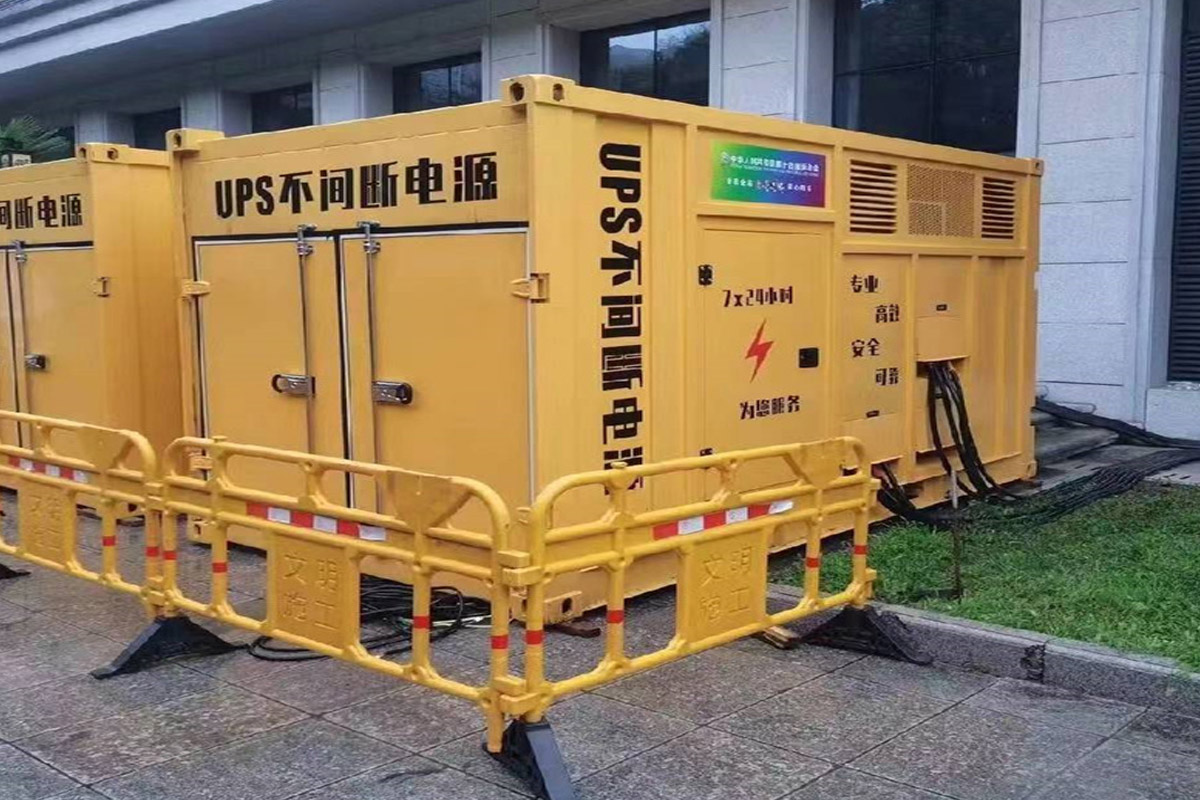 温岭发电机租赁施工现场